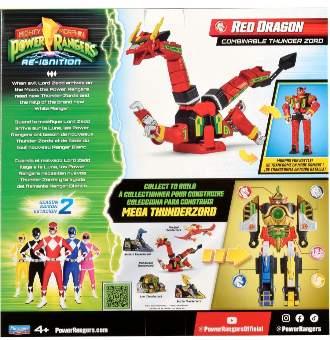 Mighty Morphin Power Rangers Re-Ignition Red Dragon Thunder Zord Series 2 S2
