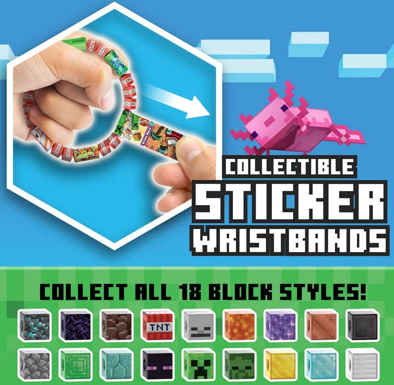 Sticki Rolls Minecraft Collectors Book includes 120 stickers
