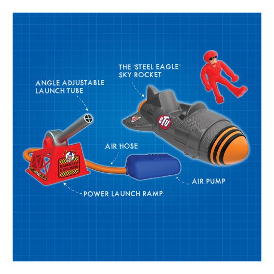Stuntman Stu Sky Comet Rocket Plane Toy