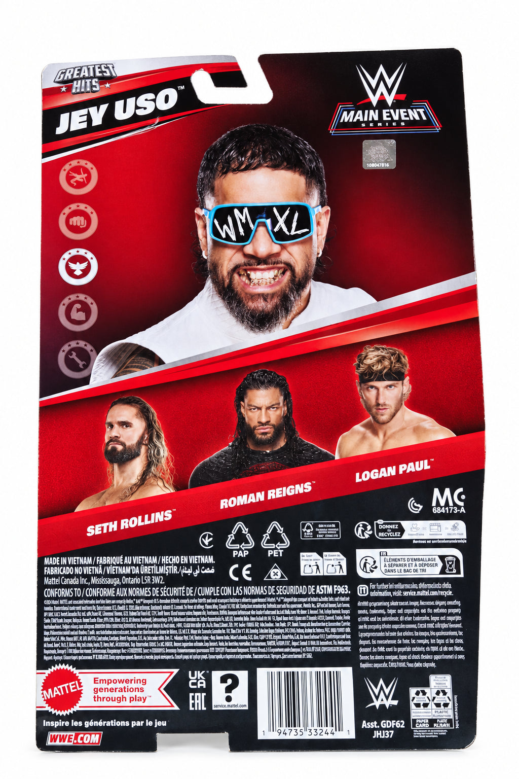 WWE Greatest Hits Jey Uso Figure wave 3