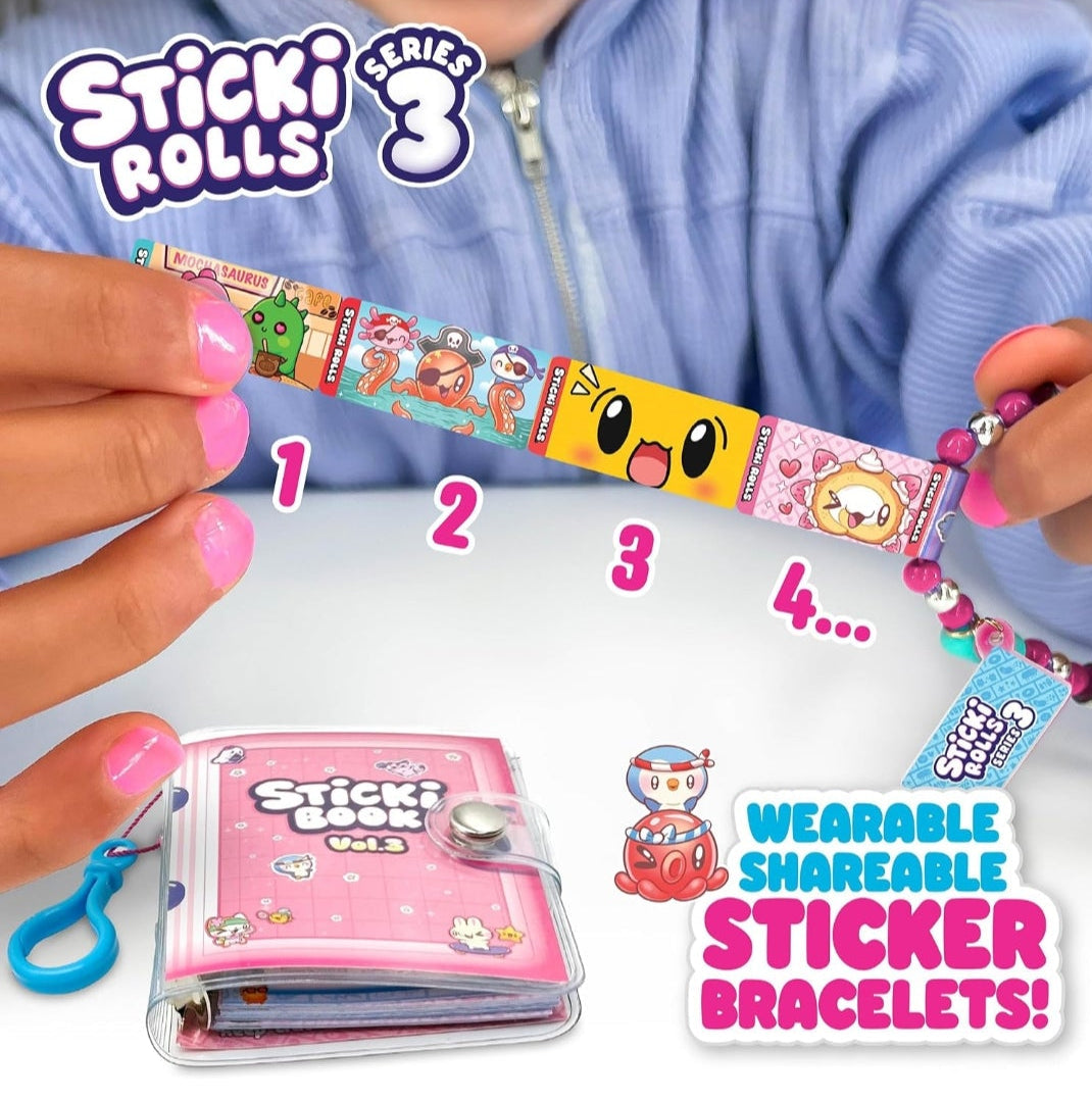 Sticki Rolls Sticki Book + 120 stickers Series 3