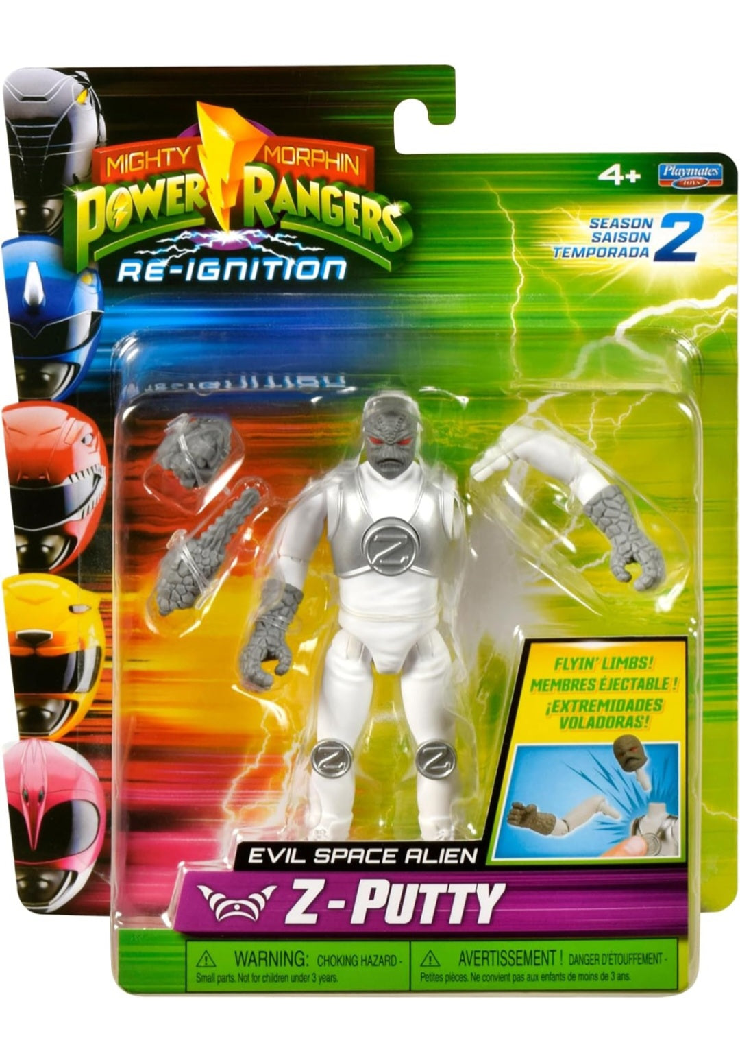 Mighty Morphin Power Rangers Auto Morphin Z Putty Series 2 Figure MMPR Re-Ignition S2