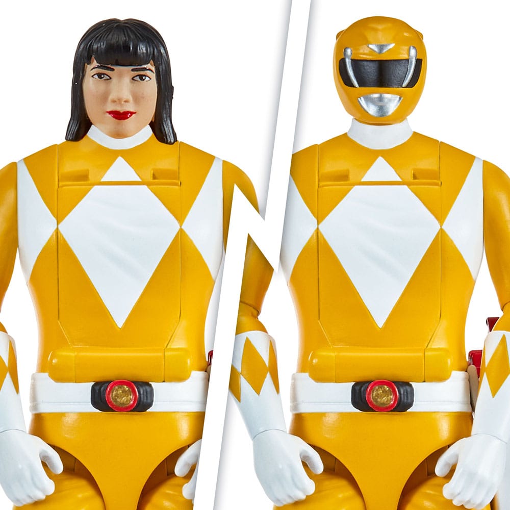 Mighty Morphin Power Rangers Auto Morphin Yellow Ranger Figure MMPR Re-Ignition.