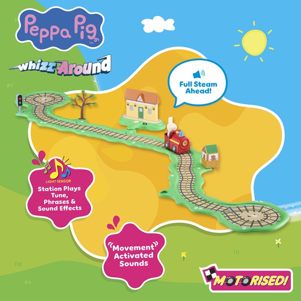 Peppa Pig Whizz Around Peppa Clickety Clack Train Set