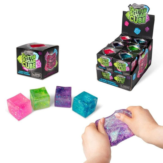 Scrunchems Glitter Sugar Cube Sensory Fidget Anxiety Stress Toy Assorted Colours Buy 3 for £10. Mix & Match*
