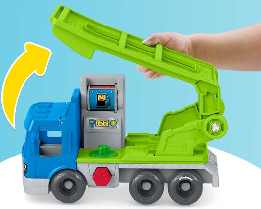 Fisher Price Little People Lets Go Load & Roll Hauler Truck Car and Figures Toy
