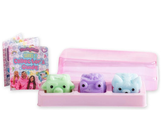 Mushykinz Mystery Mini Mushy Taba Squishies Fidget Toy 3 Pack Stress Squishy