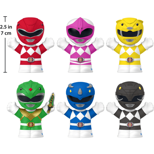 Fisher Price Little People Power Rangers 6 figure pack Red, Green, Black, Blue, Yellow and Pink.