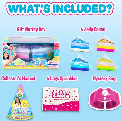 Jelly Cakes Chillin Cake Bestie Party Pack Sensory Slime Fidget Anxiety Stress Toy 4 pack.