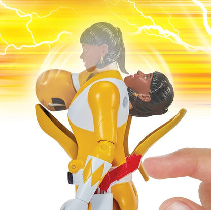 Mighty Morphin Power Rangers Auto Morphin Yellow Ranger Series 2 Figure MMPR Re-Ignition S2