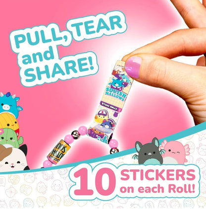 Sticki Rolls Squishmallow Capsule with bracelet 50 stickers