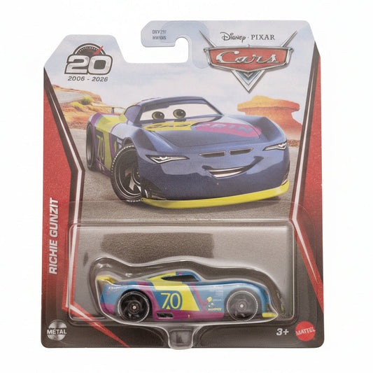 Disney Pixar Cars Richie Gunzit #70 Diecast Toy 20th Year