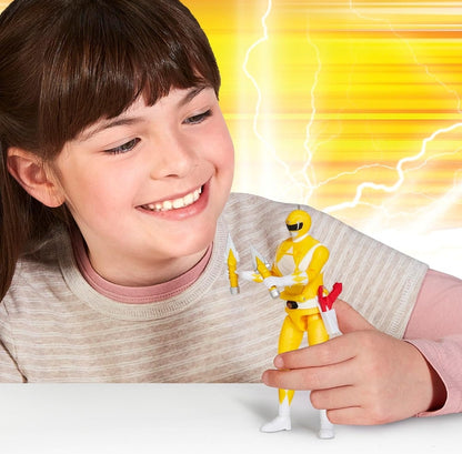 Mighty Morphin Power Rangers Auto Morphin Yellow Ranger Series 2 Figure MMPR Re-Ignition S2