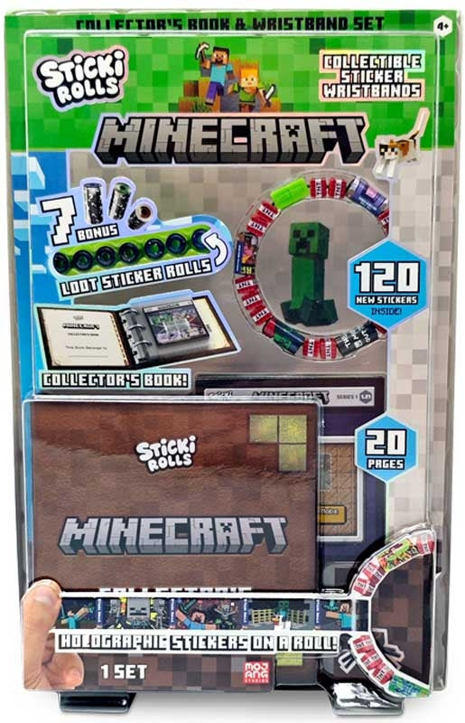 Sticki Rolls Minecraft Collectors Book includes 120 stickers