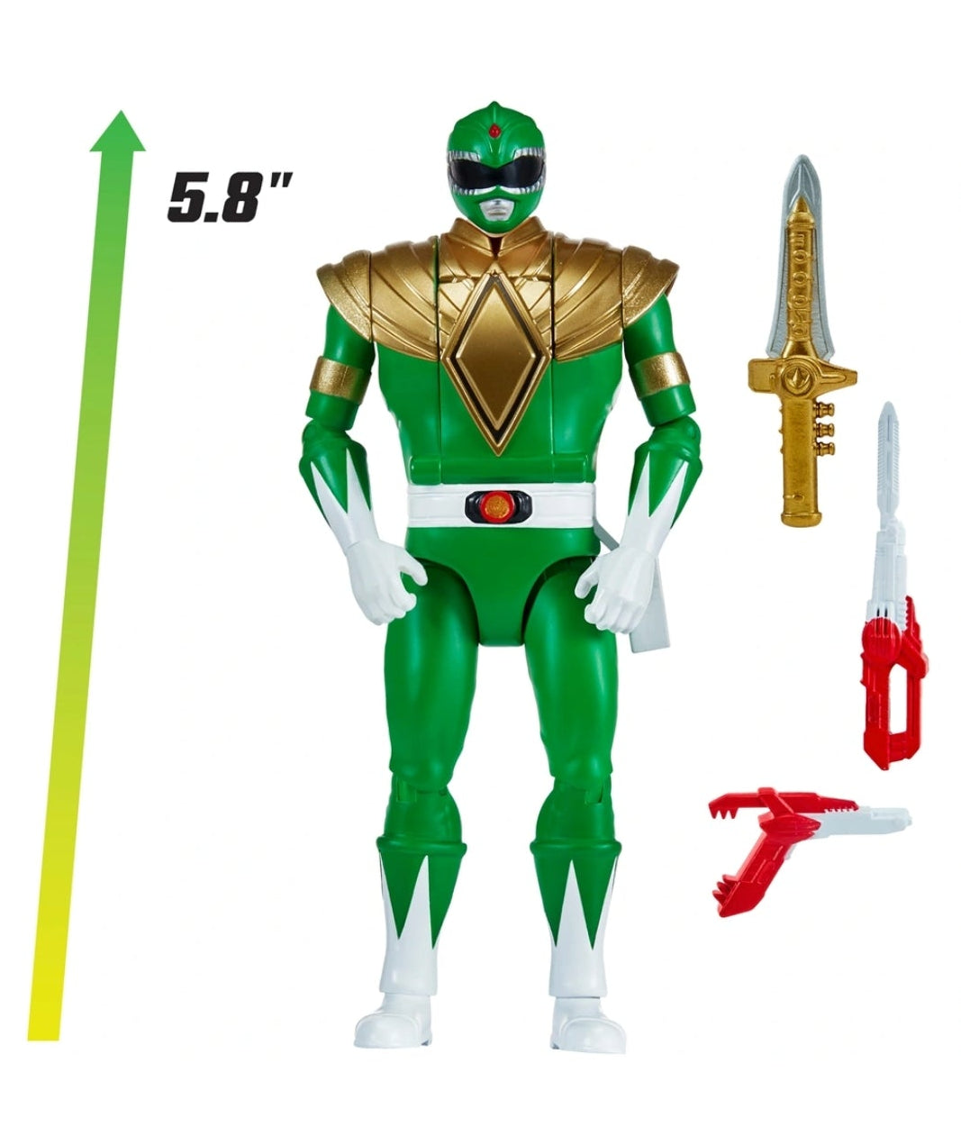 Mighty Morphin Power Rangers Auto Morphin Green Ranger Figure MMPR Re-Ignition.