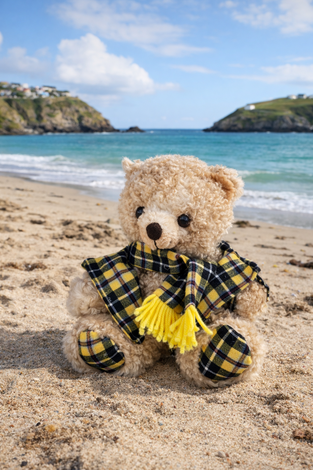 Cornish Tartan Bear 15cm Cornwall Plush Teddy Bear