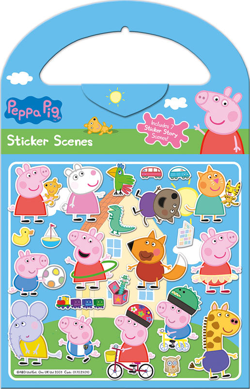 Peppa Pig Sticker Scene ( Reusable stickers and scene)