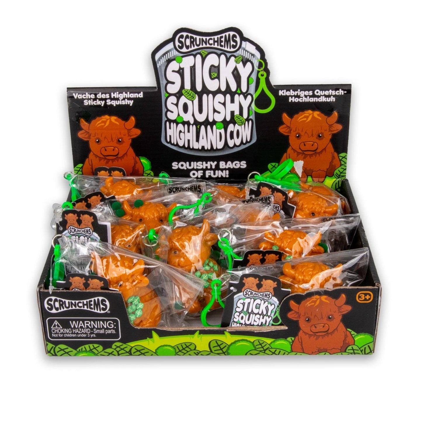 Scrunchems Sticky Squishy Highland Cow sensory Fidget Axiety Stress Toy