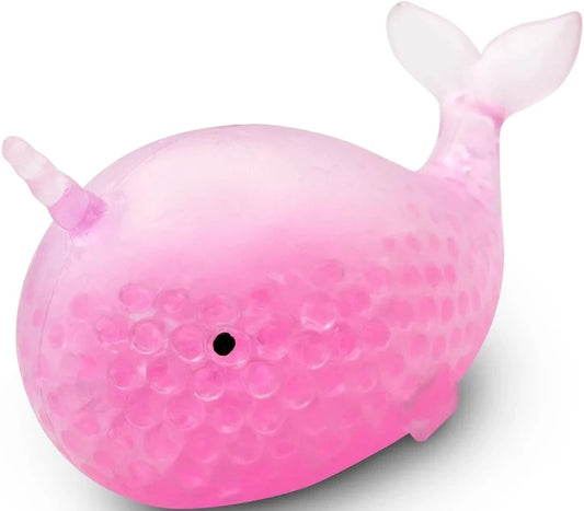 HGL Squeeze Bead Narwhal Squishy Sensory Fidget Anxiety Stress Toy
